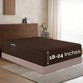 Elegant Comfort 1500 Premium Hotel Quality 18-24 Inches Deep - Extra Deep Pocket Single Fitted Sheet For High Mattress, Luxury And Softest, Smart Pocket - Wrinkle Free, Twin/Twin Xl, Chocolate Brown