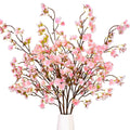Sunm Boutique Faux Cherry Blossom Branches, Artificial Cherry Blossom Stems Cherry Blossom Flowers Vase Arrangements for Wedding