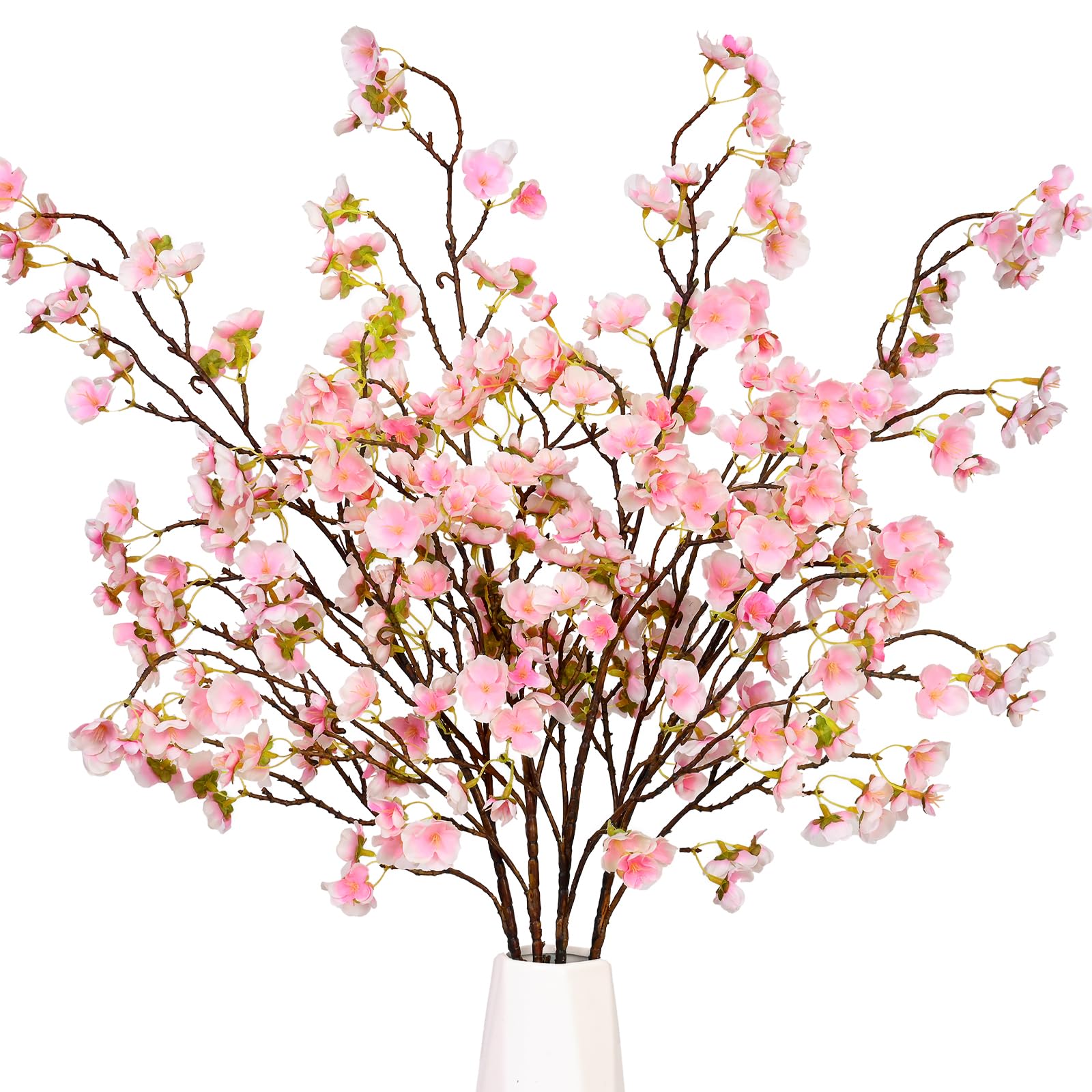 Sunm Boutique Faux Cherry Blossom Branches, Artificial Cherry Blossom Stems Cherry Blossom Flowers Vase Arrangements for Wedding