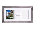 CreativePF- 3 Opening Glass Face Driftwood Picture Frame to hold 5 by 7 inch Photographs including 10x20-inch White Mat Collage
