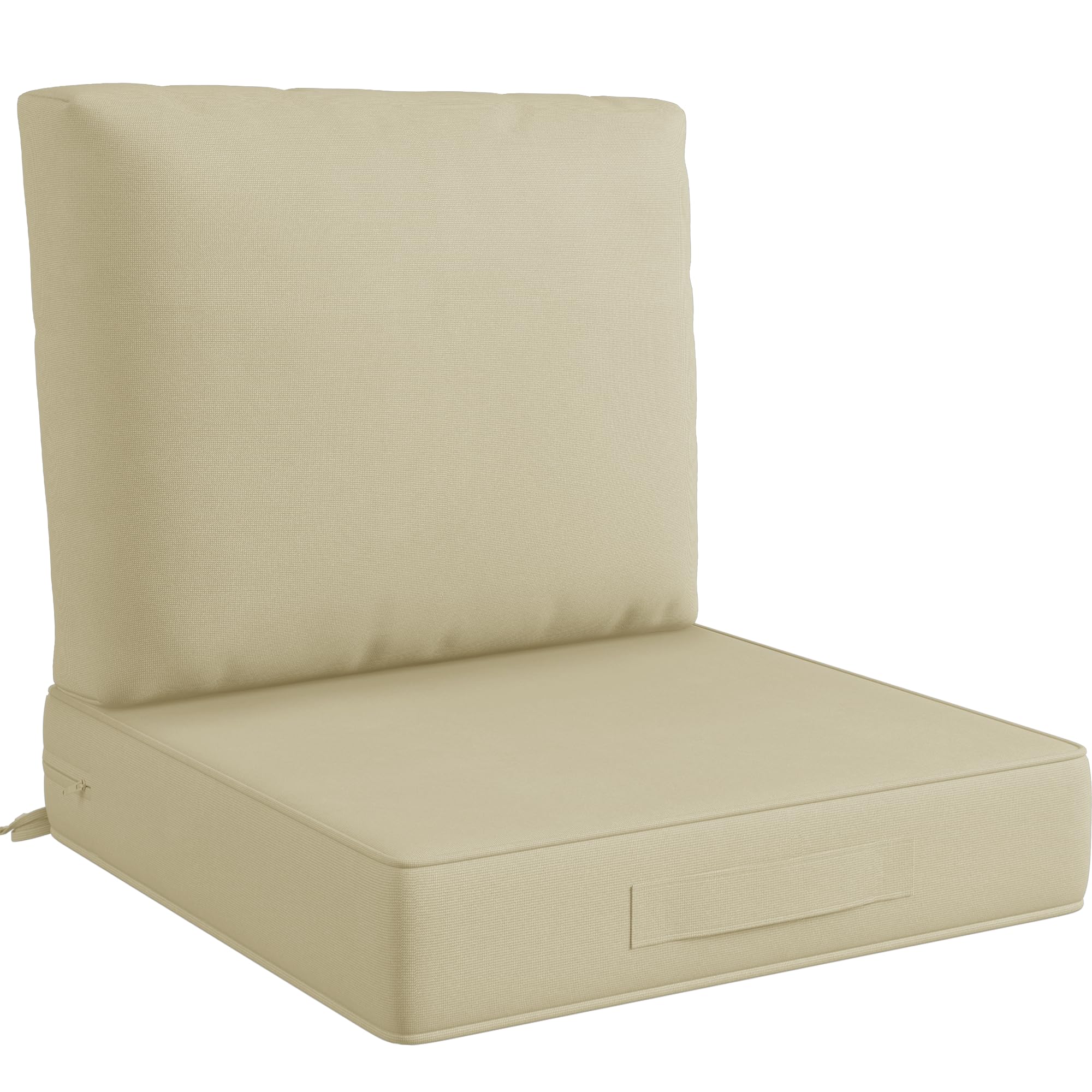 Codi 24X24 Outdoor Seat Cushions, Deep Seats Replacement Chair Cushion For Outside Couch, Sofa, Waterproof For Patio Furniture,