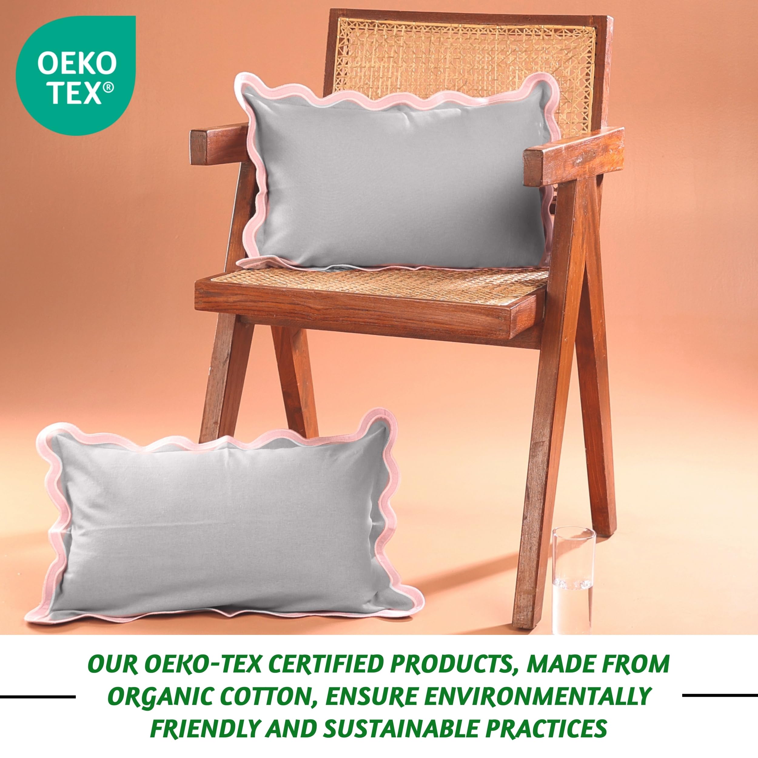 Folkulture Throw Pillow Covers 12X20 Lumbar Pillow Decorative, Set Of 2 Couch Pillows For Living Room, Cute Outdoor Pillows, Cot