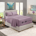 Nestl Extra Deep Pocket Sheets - Fits Mattress 18-24 Inches Deep, Extra Deep Pocket Full Size Sheets Sets, 4 Piece Full Size Sheets, Full Sheets Deep Pocket, Dusty Purple