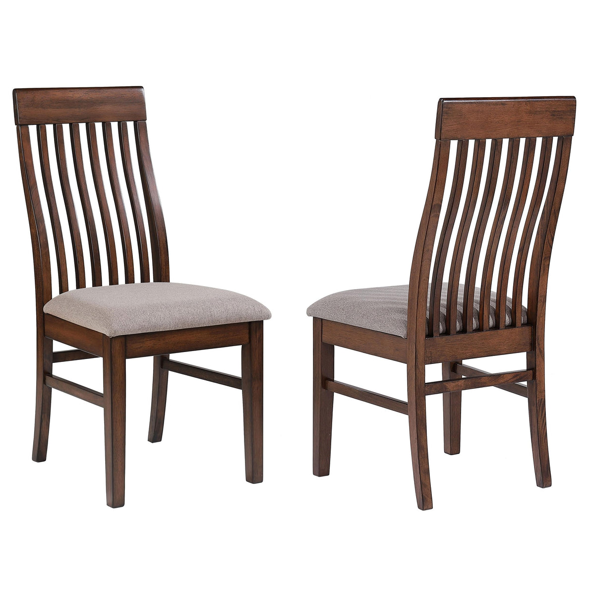 Coaster Home Furnishings Briarwood Slat Back Dining Side Chair Mango Oak and Brown (Set of 2)