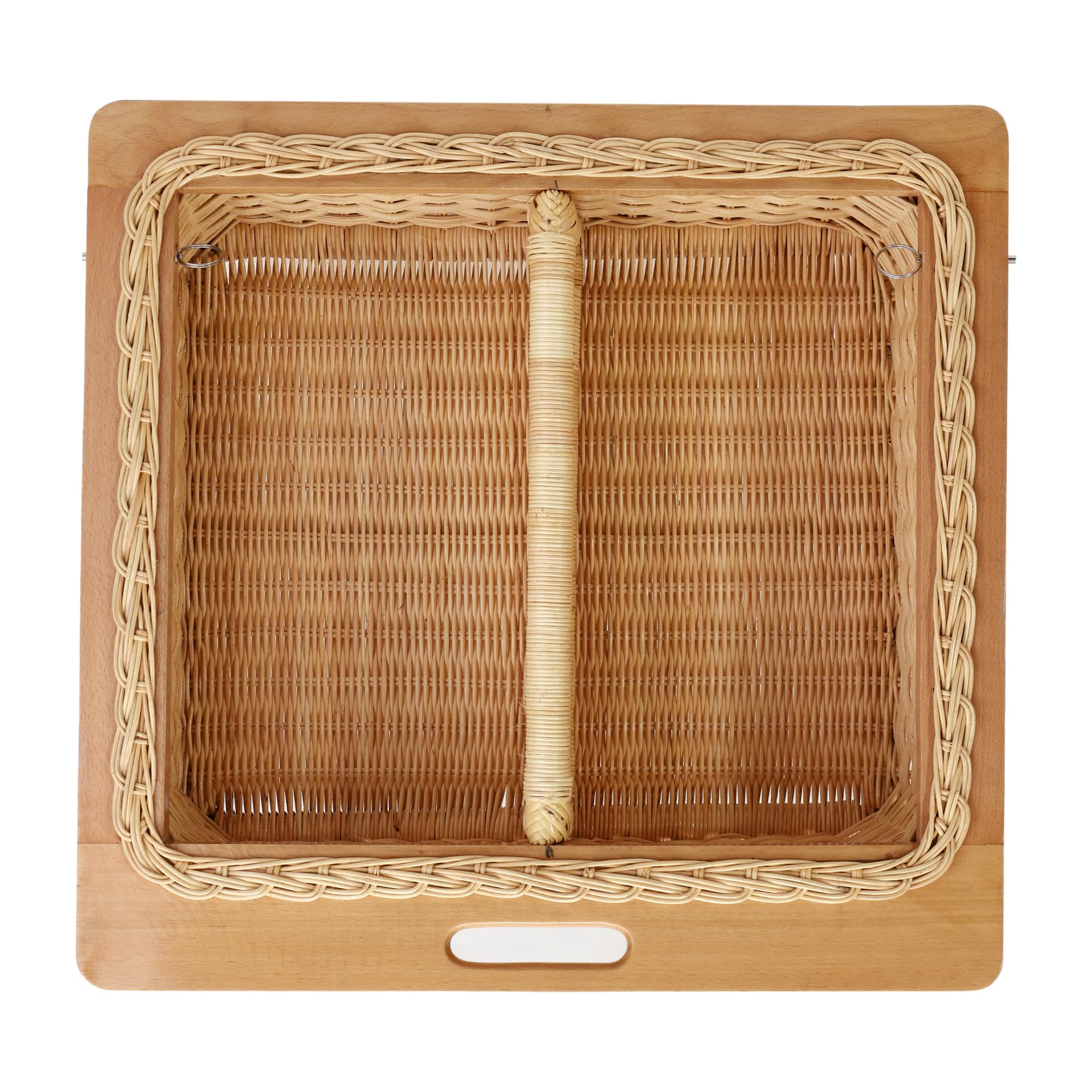 Wudflex Wicker Basket For Modular Kitchen For Storing Vegetables And Fruits (Size: 18 W Inches Including Channel) (18 W X 16 D