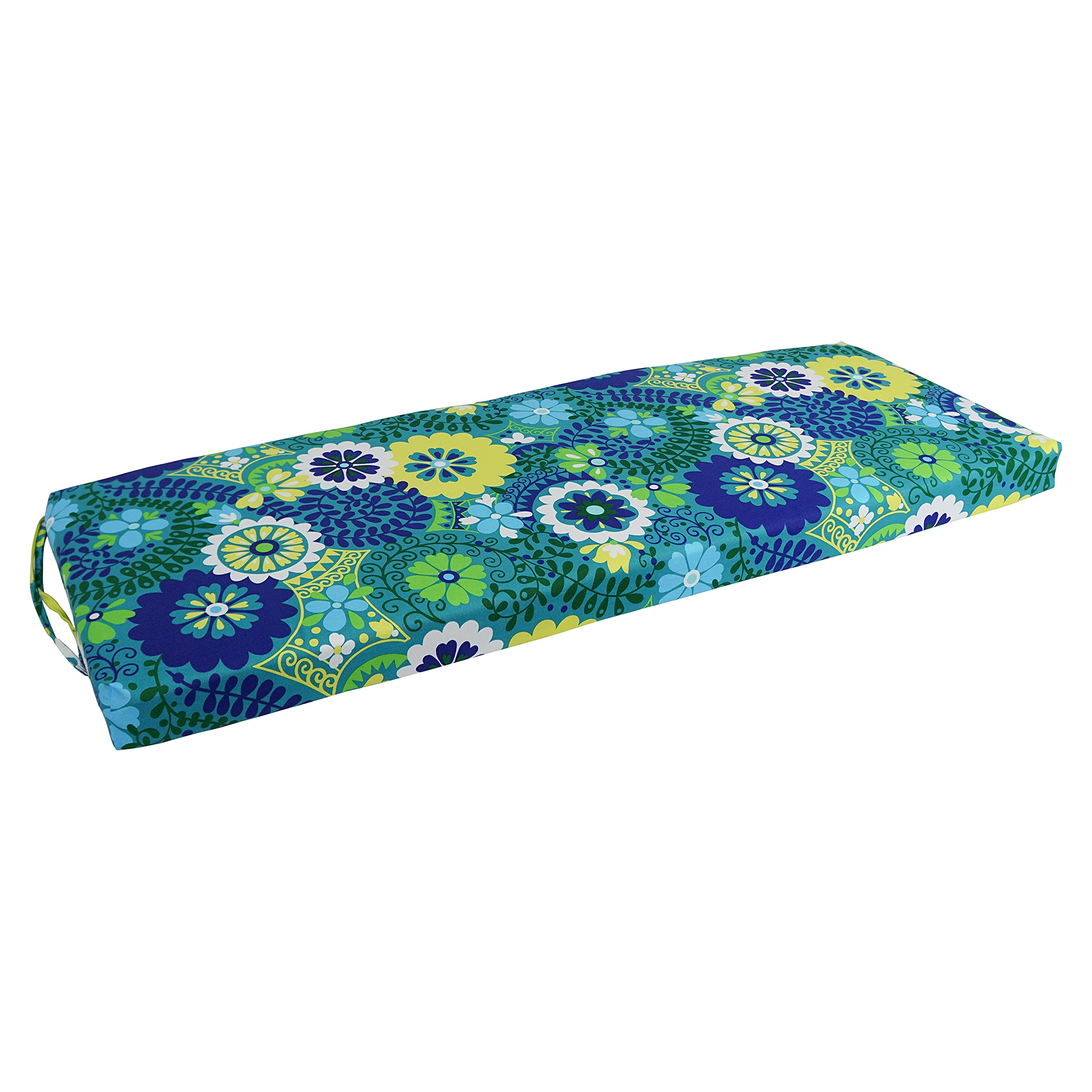 Blazing Needles Outdoor Bench Cushion, 1 Count (Pack Of 1), Luxury Azure