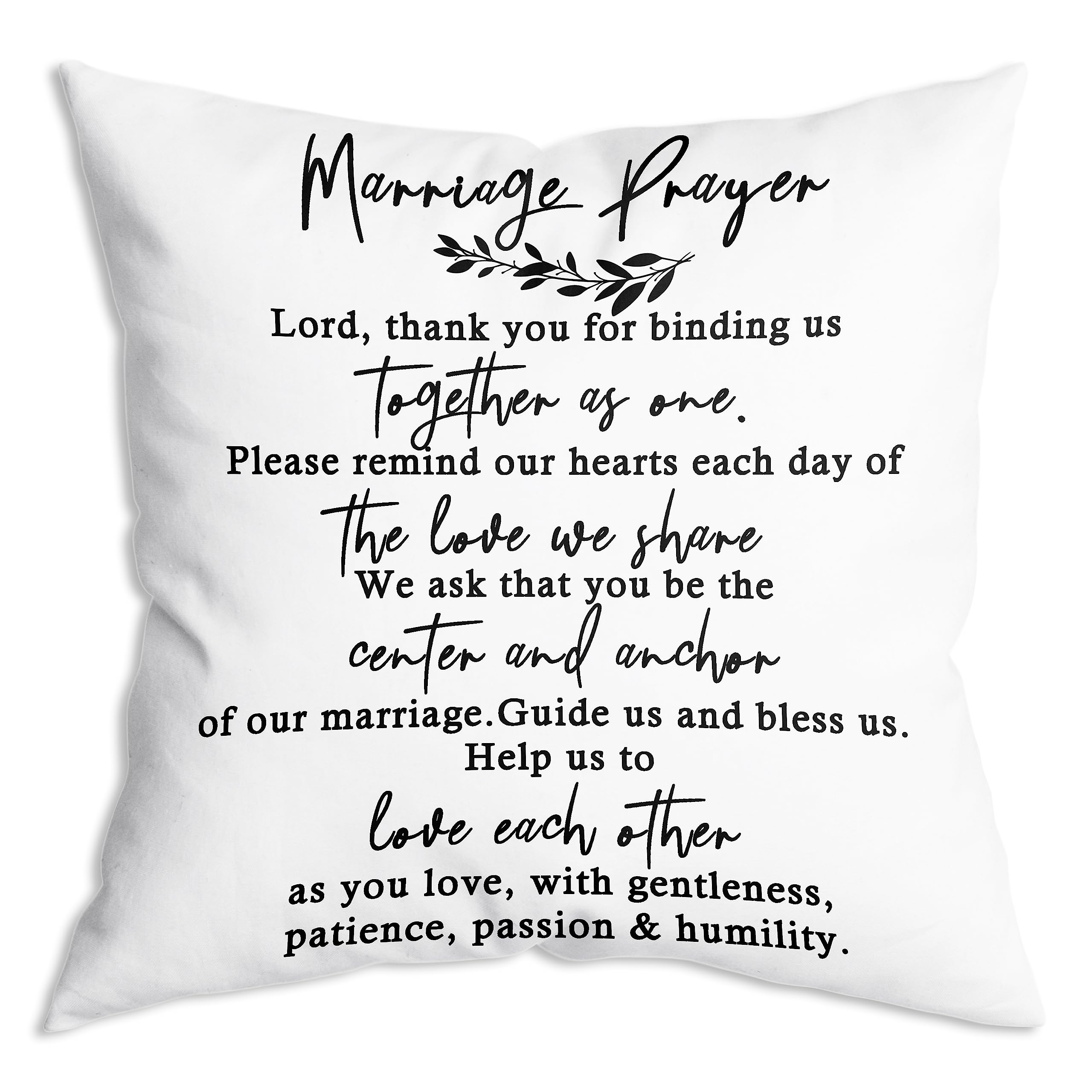 Zngfon Marriage Prayer Gifts Throw Pillow Covers 18X18 Inch Anniversary Decor Bridal Shower Christian Wedding Gifts