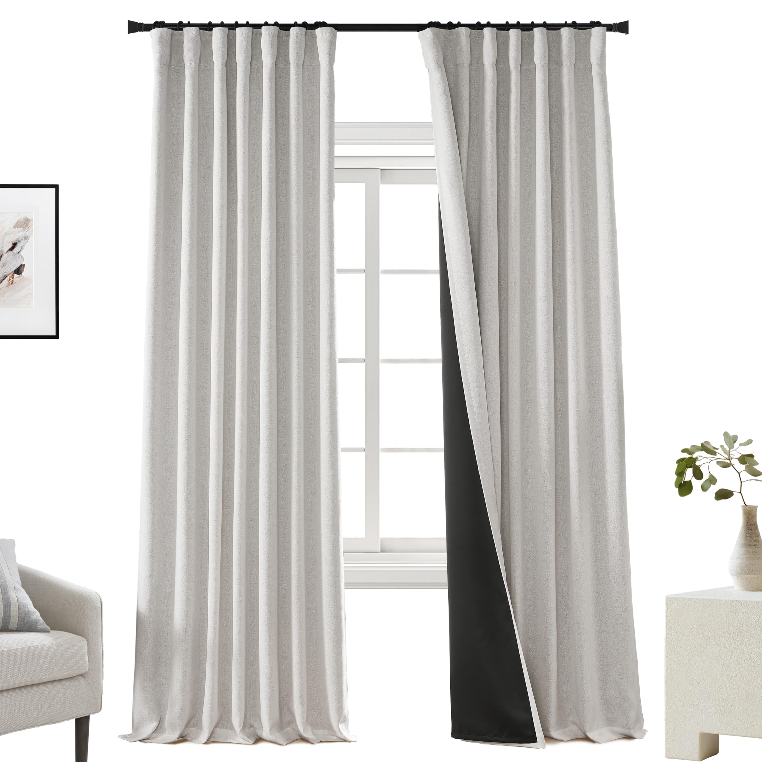 PANELSBURG Nursery Blackout Curtains Girl Boy Baby,Neutral Boho Black Out Toddler Curtains for Girls Bedroom