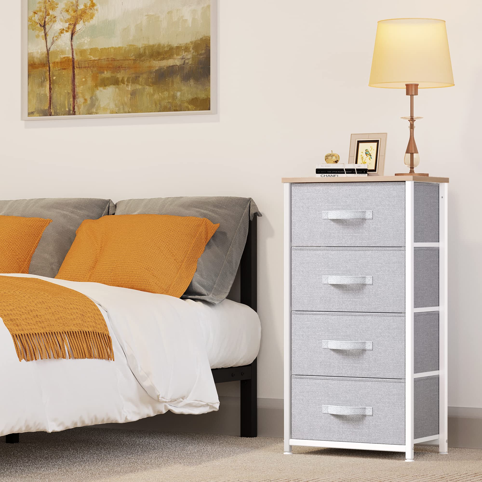 Yitahome Dresser With 4 Drawers - Fabric Storage Tower, Organizer Unit For Bedroom, Living Room, Hallway, Closets & Nursery - Sturdy Steel Frame
