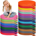 Timgle 25 Pcs Floor Cushions for Classroom 15 Inch Flexible Seating Bulk with Handles 1.6 Inch Thick Foam Floor Pillows Portable