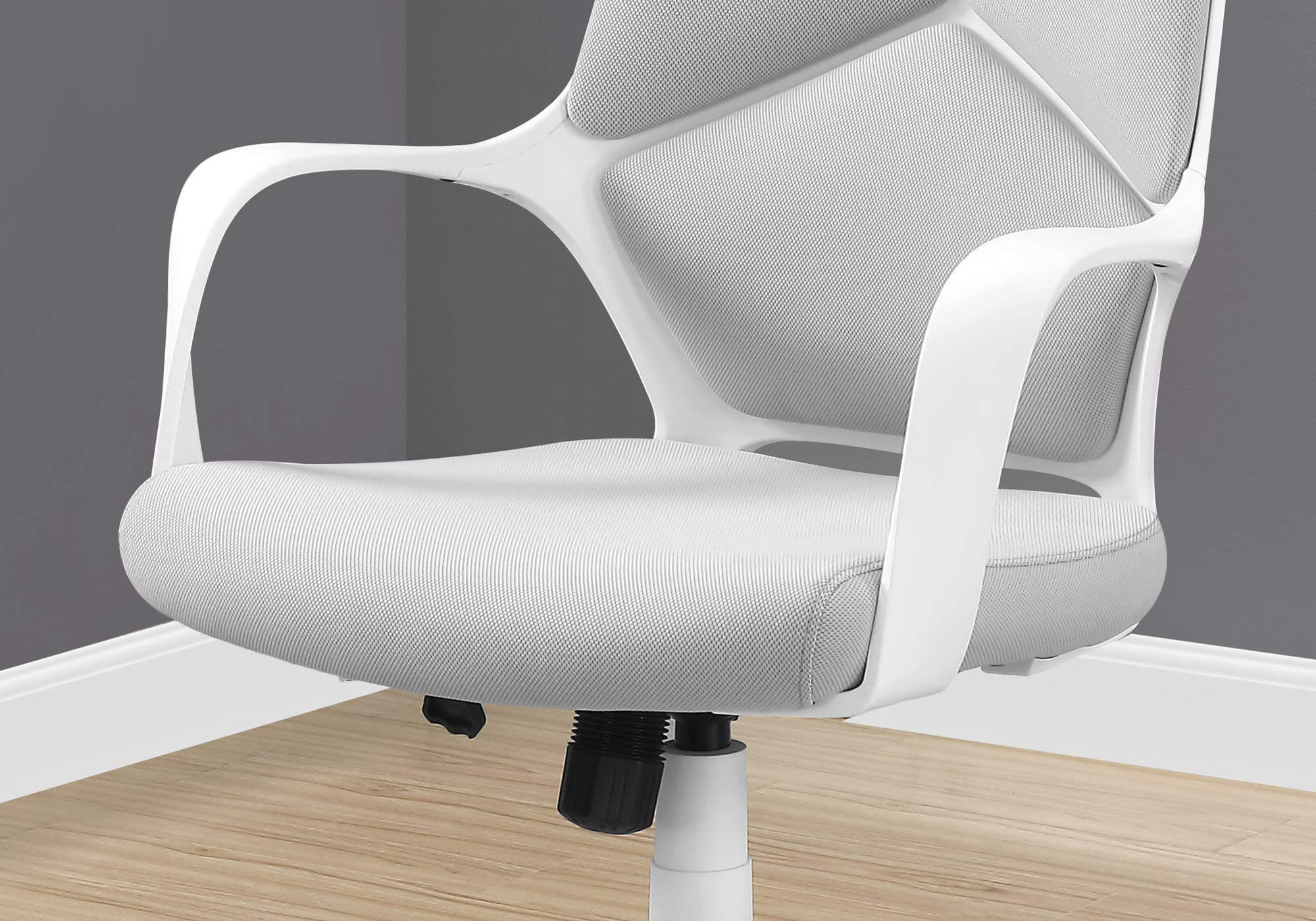 HomeRoots Foam,MDF, Metal, Nylon, Polypropylene,Polyester 45.75' Foam White Polypropylene MDF and Metal High Back Office Chair