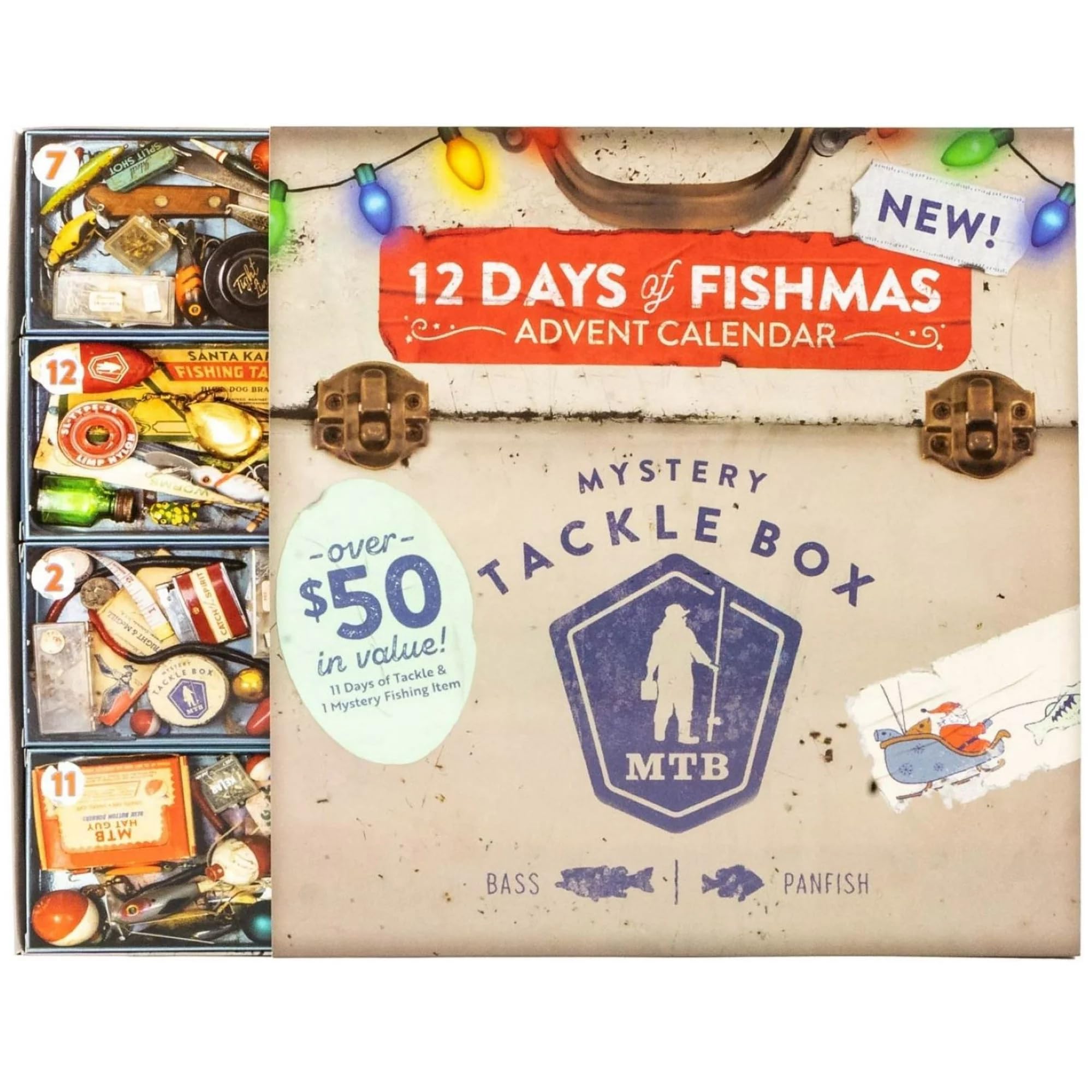 Catch Co Mystery Tackle Box 12 Days of Fishmas Holiday Fishing Lures Advent Calendar 2023 Freshwater