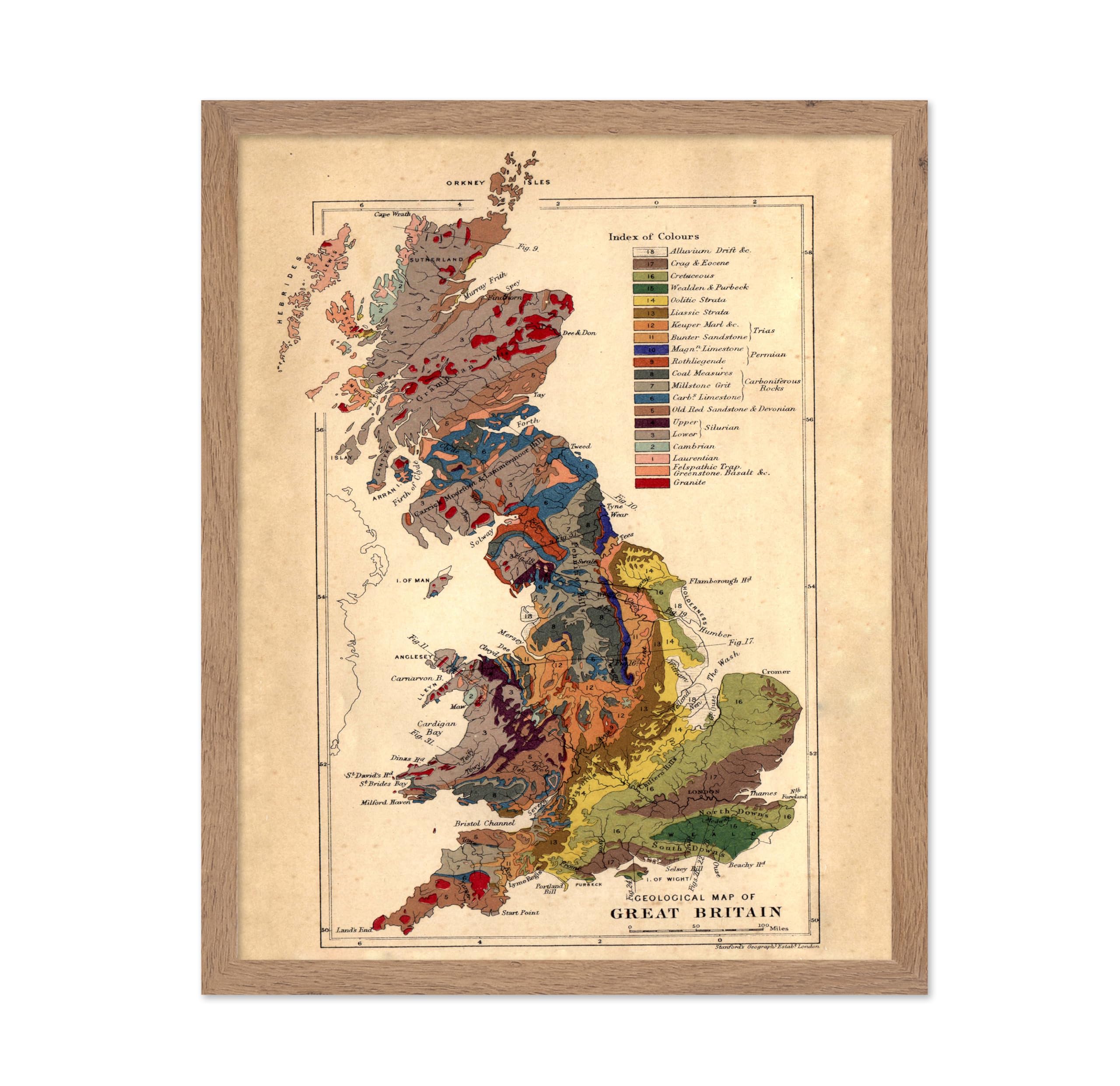 Poster Master Vintage Poster - Retro Great Britain Print - United Kingdom Art - Gift for Teacher, Student, Travel Lover - Decor 