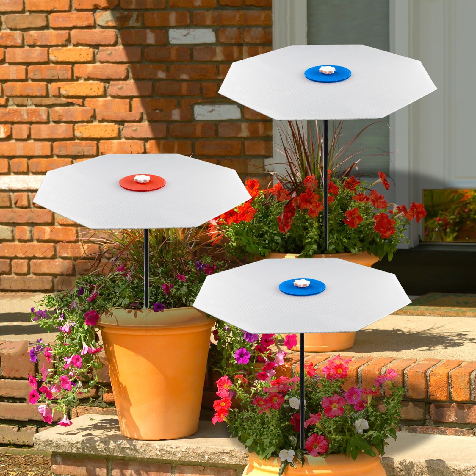 Gfyybkj 3 Pack Plants Shade Cover For Outdoor Plants, 65% Sunblock Shade Cloth Outdoor, Garden Shade Disk Umbrella, Sun Shade Fo
