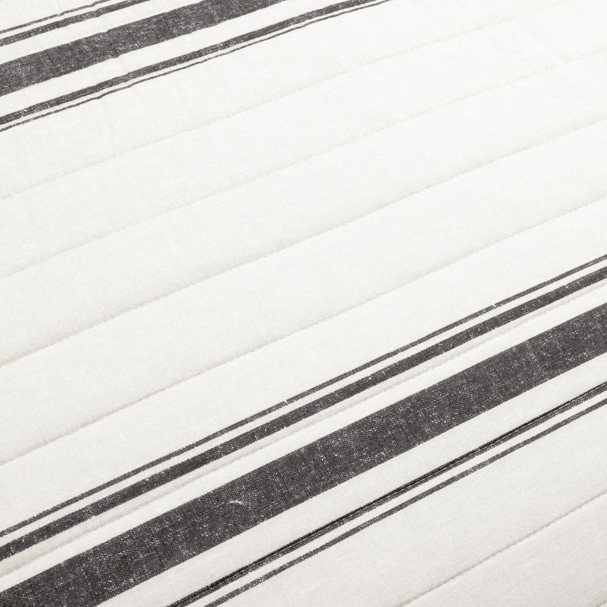 Lush Decor Farmhouse Stripe Reversible Quilt Set, 2 Piece Set, Twin Xl, Black - Twin Bedding Set - Dorm Decor - Striped Quilt Fo