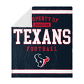 FOCO Houston Texans NFL Team Property Of Sherpa Fleece Blanket
