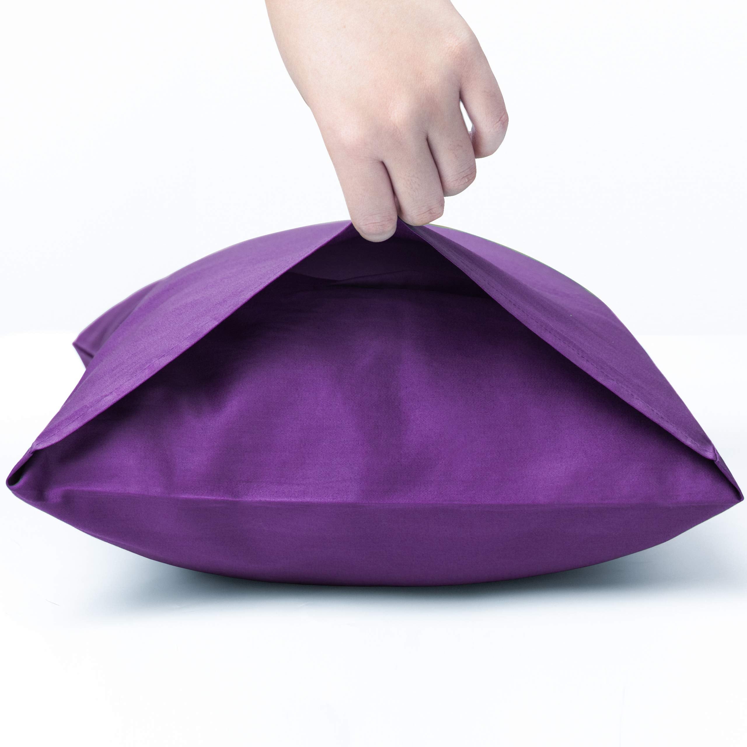 Ntbay 500 Thread Count 100% Egyptian Cotton Body Pillowcase, Super Soft And Breathable Envelope Closure Full Body Pillowcase For Adults, 20X54 Inches, Purple