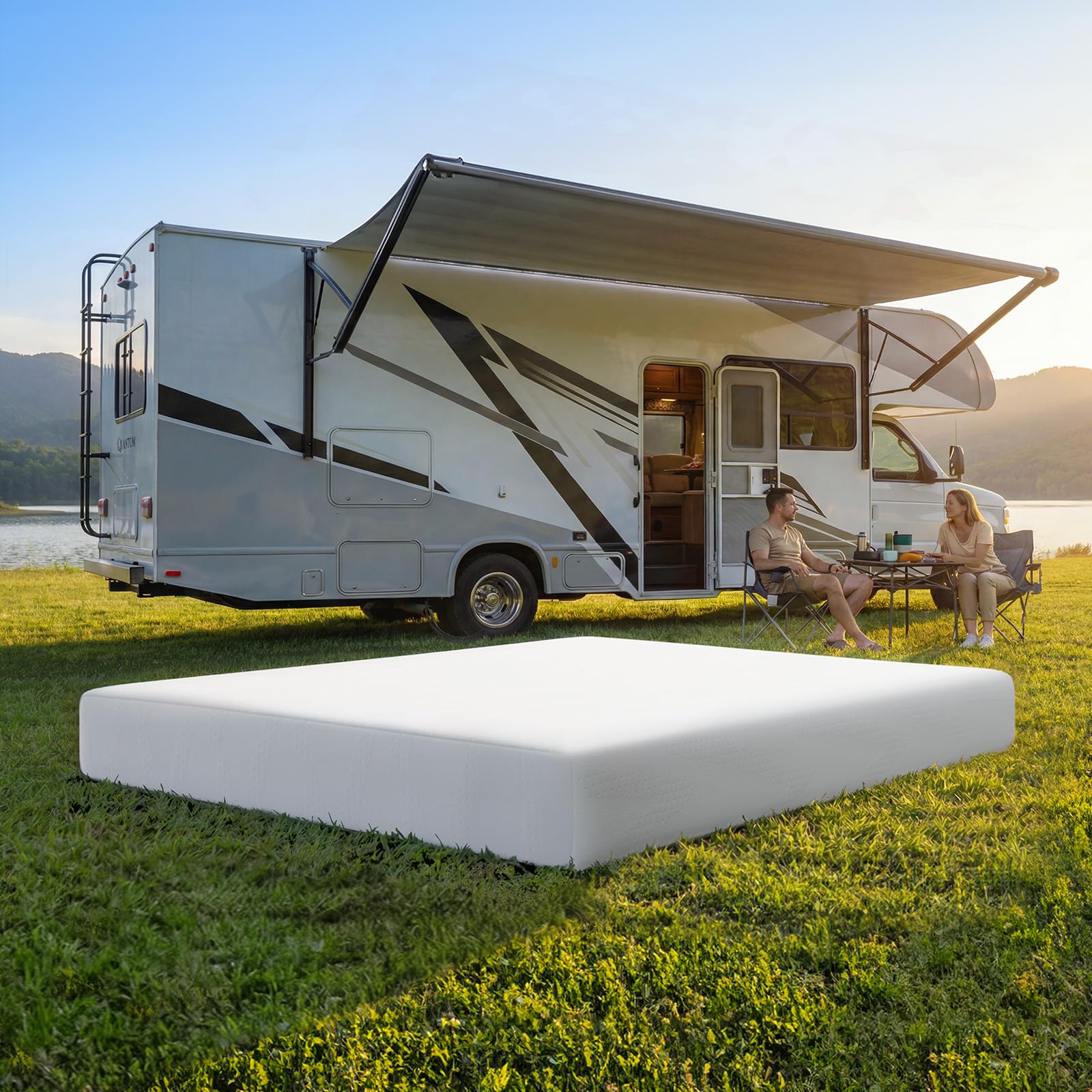 Novilla 8 Inch RV Short Queen Mattress, Gel Memory Foam Short Queen Size Mattress for RVs, Campers & Trailers, Cooling & Breatha