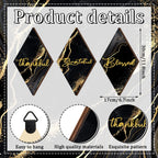 Qunclay 3 Pcs Marble Style Bathroom Wall Decor Thankful Grateful Blessed Wall Decor Black And Gold Farmhouse Rustic Art Wall Dec