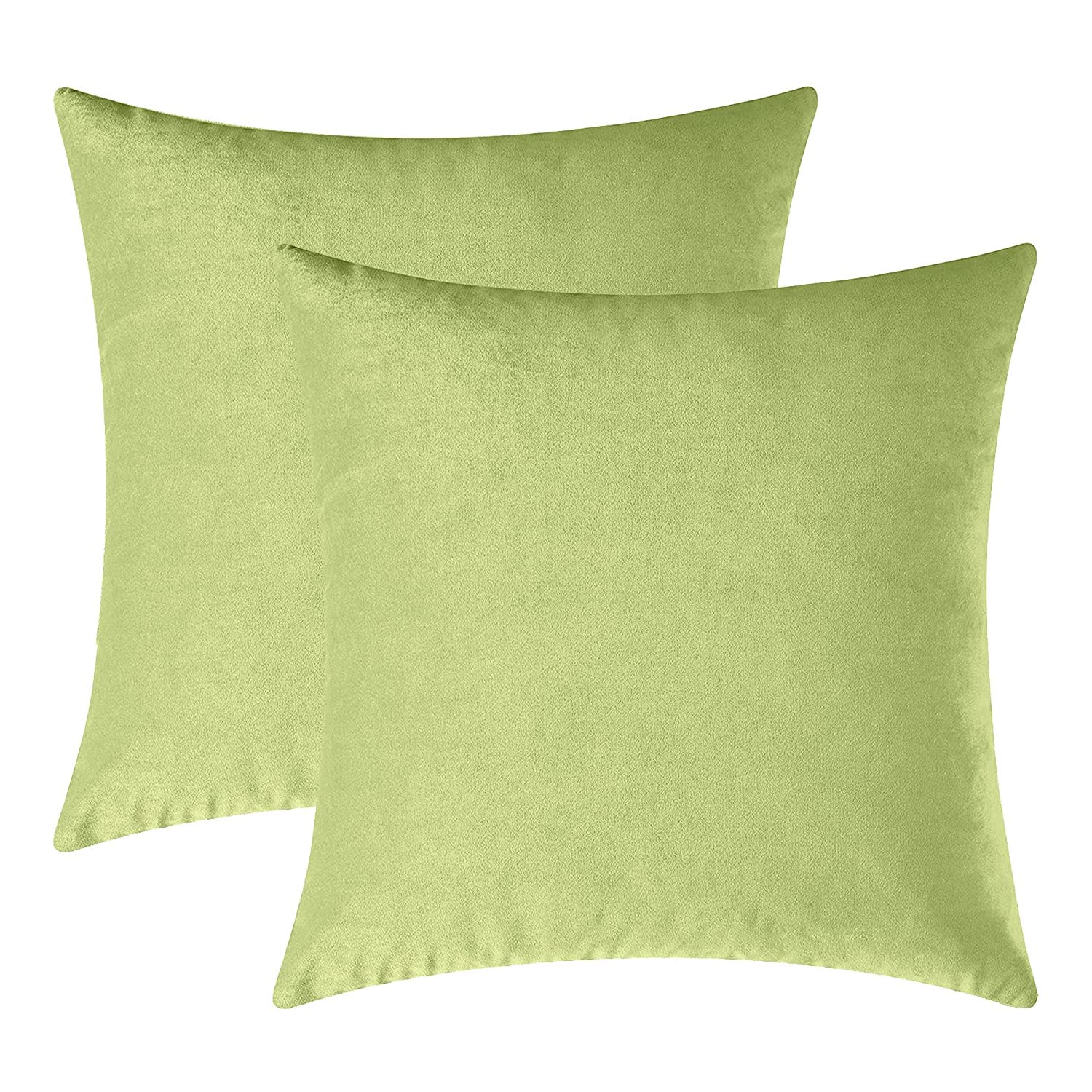 Maple LeafS Velvet Cushion Cover Soft Pillow Covers Set Cushion Case For Sofa Bedroom Livingroom Chair Car (12 X 12, Olive Gree
