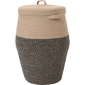 26'X20' Tall Extra Large Storage Basket With Lid, Jute Cotton Rope Storage Baskets, Woven Hamper With Cover, Clothes Storage B