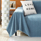 Handontime Couch Slipcover Dog Sofa Covers Boho Couch Cover For Dogs Blue Sofa Throw Cover Bohemian Sofa Covers For 3 Cushion Couch Herringbone Sectional Couch Cover Slipcovers For Sofas, 91' X134'