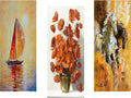 Masstone Abstract Modern Art 3 Piece Mdf (6 Mm) Painting (15X18 Inch) Set Of 3