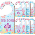 CORNER LACE Baby Closet Dividers 8PCS, Axolotl Themed Wooden Double-Sided Clothes Size Hanger/Organizer from Newborn to Toddler 