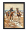 Poster Master Vintage A Doubtful Handshake Painting Poster - Retro Western Print - Horse Riding Art - Gift for Men & Women - Gre