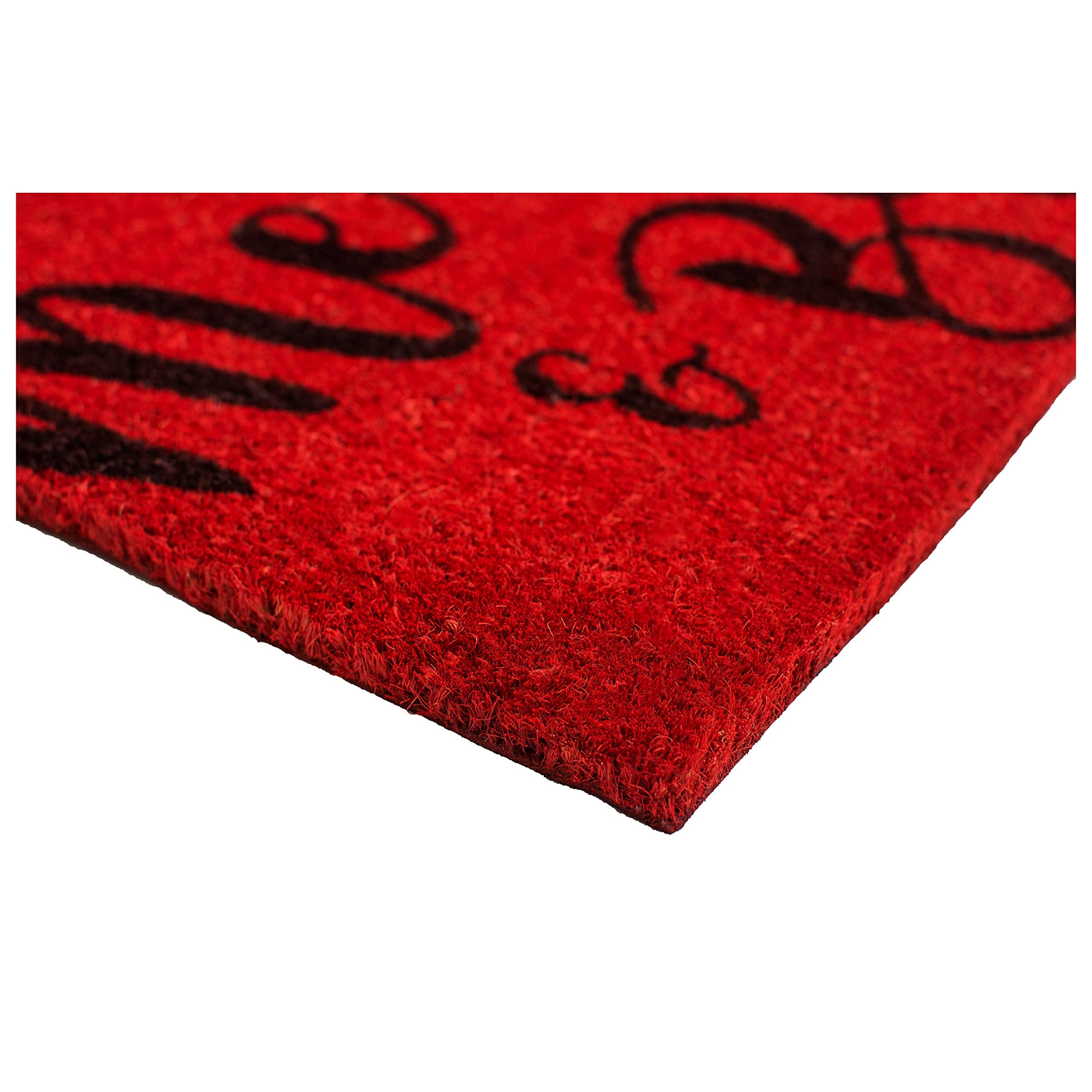 Calloway Mills 104971729 Merry & Bright Doormat, 17' X 29', Red/Black