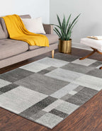 Unique Loom Autumn Collection Area Rug - Providence (3' 3'' X 5' 3'' Rectangle, Gray/ Ivory)