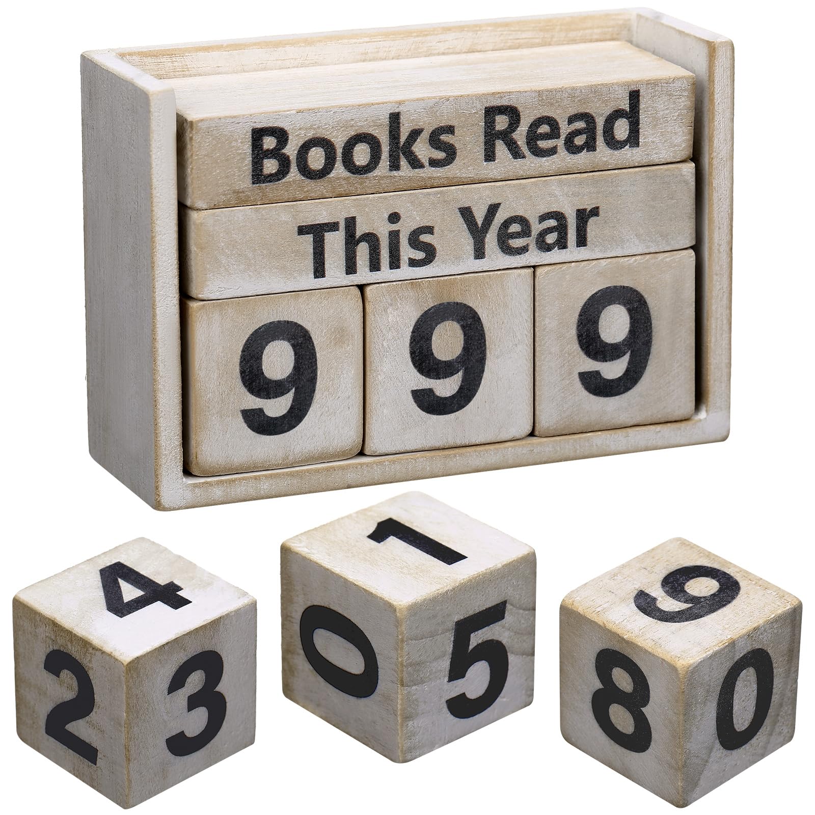 Yerliker Books Read This Year Counter Book Lover Gift up to 999 Bookish Accessories Bookworm Gift for Club Members Student Teach