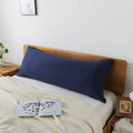 Household 100% Jersey Cotton Pillowcase 20   x54   -Super Soft Pillow Case with Envelope Closure (Navy Blue, Body Size Pillowcas