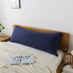 Household 100% Jersey Cotton Pillowcase 20   x54   -Super Soft Pillow Case with Envelope Closure (Navy Blue, Body Size Pillowcas