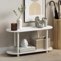 Furinno Turn-N-Tube Display Shelf, 4-Tier Oval Book Shelf, Storage Shelves with Soft Edges and Open Shelves, Toolless Assembly, 