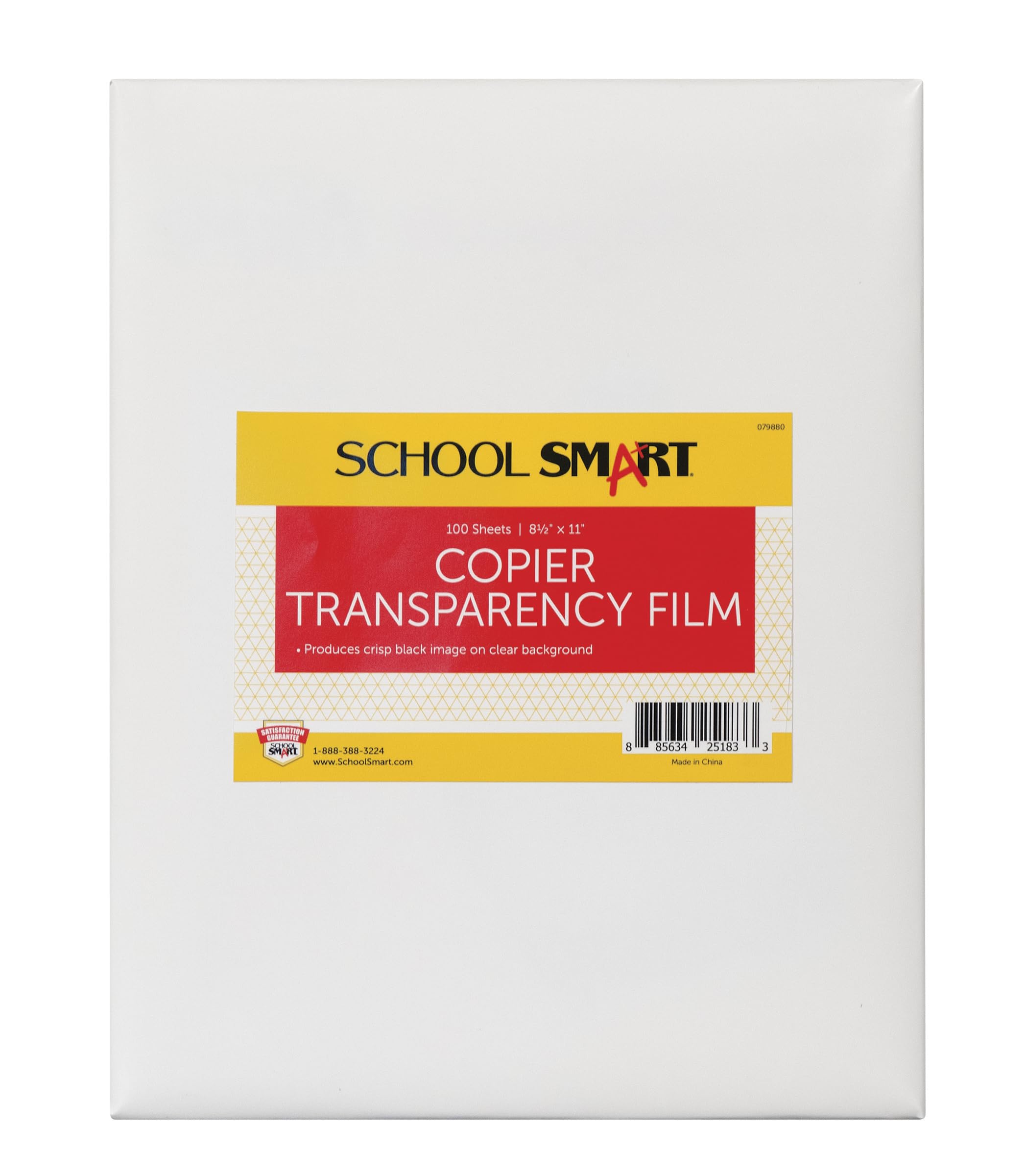School Smart 8-1/2 X 11 In Copier Film Without Sensing Strip, Pack Of 100, Transparency - 079880,Blue