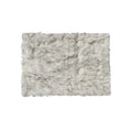 HomeRoots 3' X 5' Gradient Gray Rectangular Faux Fur Area Rug