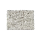 HomeRoots 3' X 5' Gradient Gray Rectangular Faux Fur Area Rug