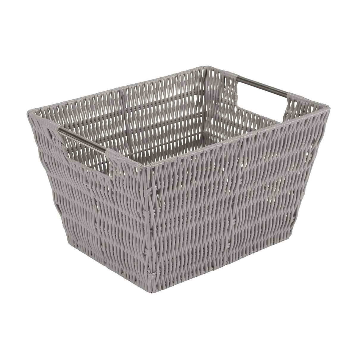 Simplify 12x10x8 Medium Woven Basket for Storage with Handles, Nursery, Playroom, Toys, Bedroom, Closet, Clothes, Office, Dec