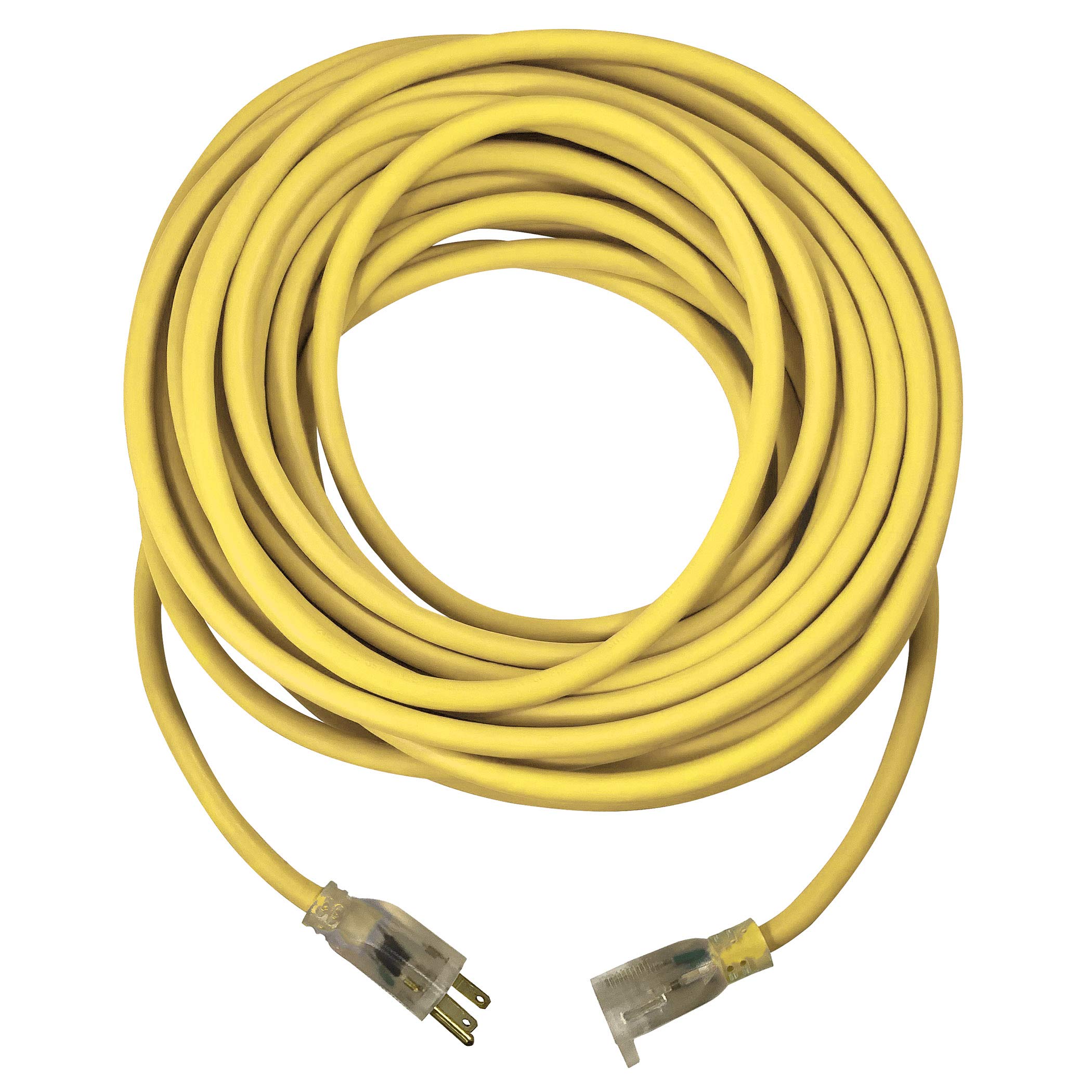Us Wire And Cable 74100 Extension Cord, 100Ft, Yellow, 100 Foot