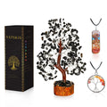 Black Tourmaline Gemstone Tree - Crystal Tree, Chakra Tree - Crystal Tree of Life, Gem Tree, Bonsai Tree, Tree of Life Decor, Fe
