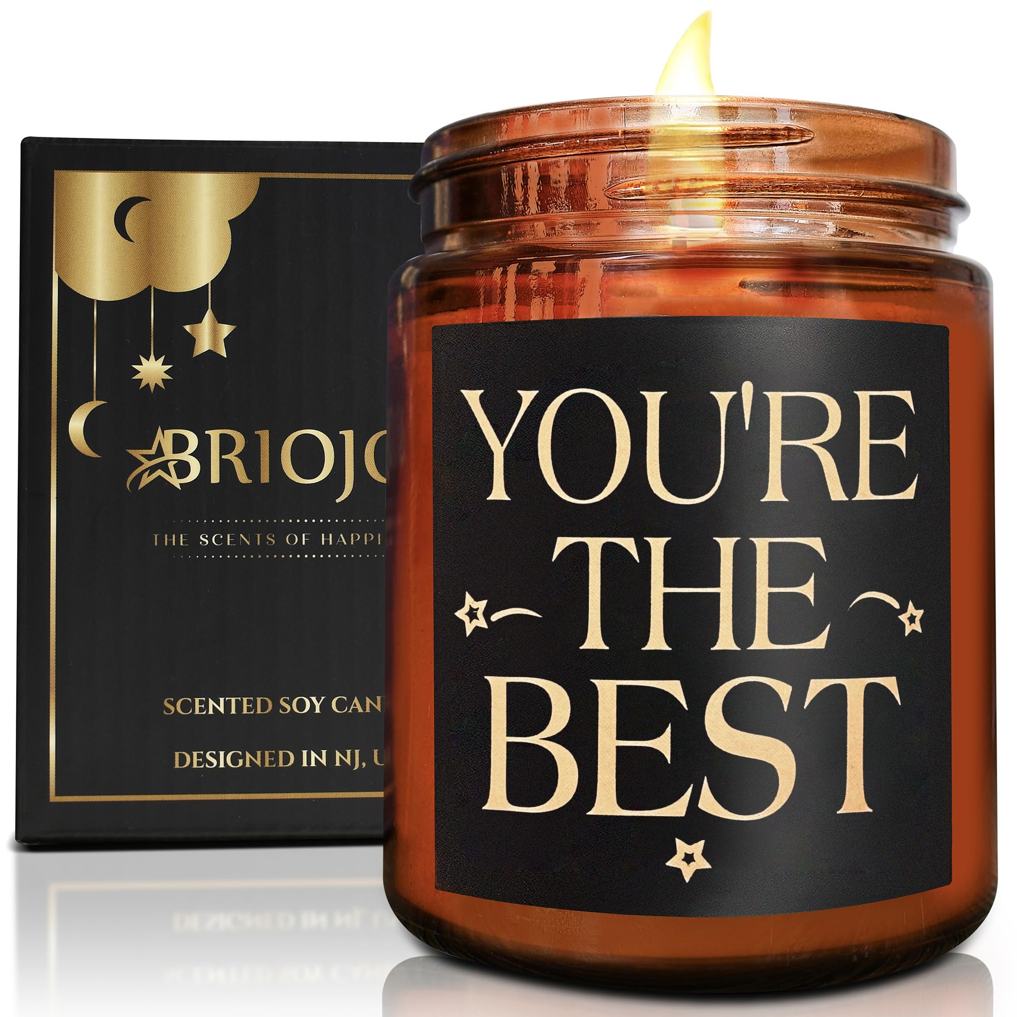 Briojoy Birthday Gifts for Women - Youre The Best Candles - Appreciation Gifts for Men, Best Friend, Coworker -Christmas, Aroma