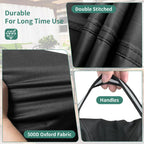 Round Patio Furniture Covers, Waterproof Outdoor Table Cover, Heavy Duty 500D Round Patio Table & Chairs Cover, Outdoor Covers F