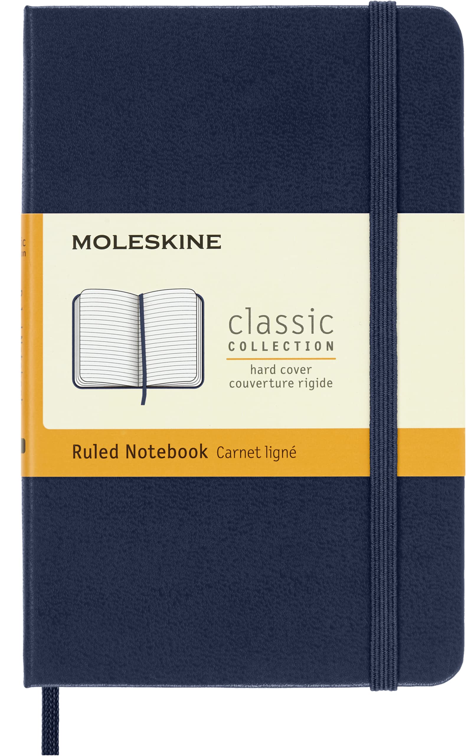 Moleskine Classic Notebook, Hard Cover, Pocket (3.5' X 5.5') Ruled/Lined, Sapphire Blue, 192 Pages