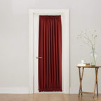 Sun Zero Barrow Energy Efficient Rod Pocket Door Curtain Panel, 54'' X 72'', Brick
