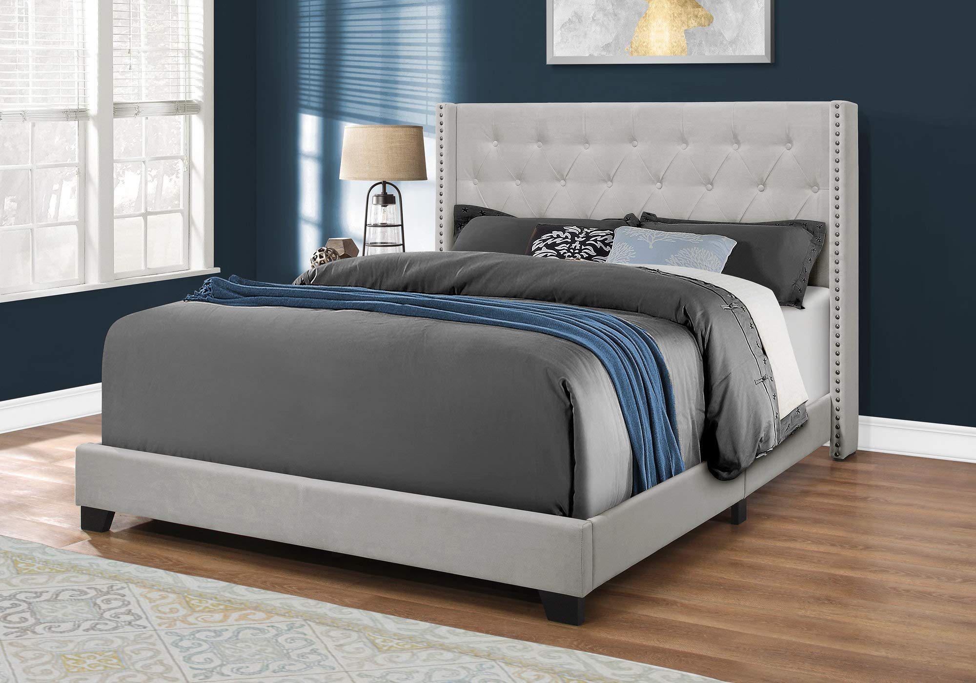 Monarch Specialties I Size Queen Bed - Thumbnail 2
