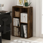 Furinno Luder 5-Cube No Tool Assembly Open Shelf, Amber Pine