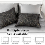 Exq Home Satin Pillowcase For Hair And Skin Queen - Printed Rose On Black Silk Pillowcase 2 Pack 20X30 Inches - Satin Pillow Cas