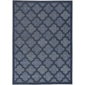 Nourison Easy Care Moroccan Navy Blue 4' X 6' Area Rug, Trellis, Easy Cleaning, Non Shedding, Bed Room, Living Room, Dining Room