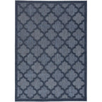 Nourison Easy Care Moroccan Navy Blue 5' X 7' Area -Rug, Trellis, Easy -Cleaning, Non Shedding, Bed Room, Living Room, Dining Room, Backyard, Deck, Patio (5X7)